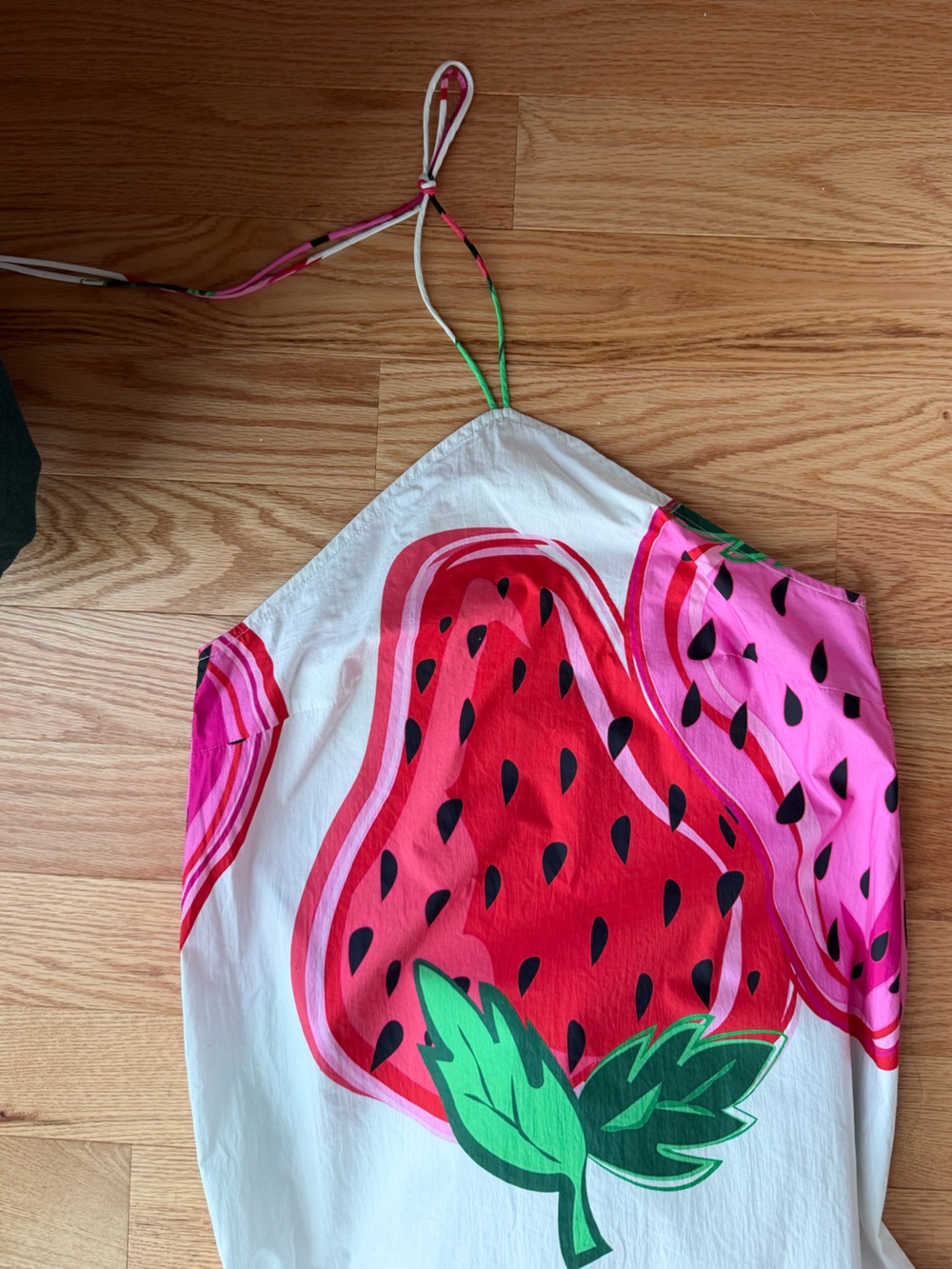 Never Fully Dressed Strawberry Print Halter Maxi Dress Size 6 - Picture 2 of 9